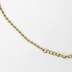 ÇELİK KOLYE ZİNCİRİ, GOLD RENK, 40 cm Zincir + 5 cm Uzatma Ayar Zinciri - Thumbnail