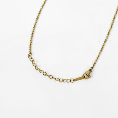 ÇELİK KOLYE ZİNCİRİ, GOLD RENK, 40 cm Zincir + 5 cm Uzatma Ayar Zinciri - 4
