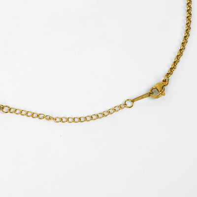 ÇELİK KOLYE ZİNCİRİ, GOLD RENK, 40 cm Zincir + 5 cm Uzatma Ayar Zinciri - 4