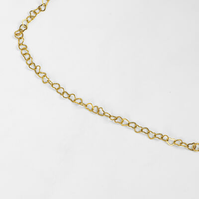 ÇELİK KOLYE ZİNCİRİ, GOLD RENK, 40 cm Zincir + 5 cm Uzatma Ayar Zinciri - 5