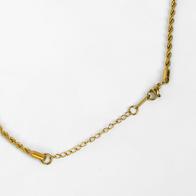 ÇELİK KOLYE ZİNCİRİ, GOLD RENK, 40 cm Zincir + 5 cm Uzatma Ayar Zinciri - 4