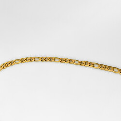 ÇELİK KOLYE ZİNCİRİ, GOLD RENK, 40 cm Zincir + 5 cm Uzatma Ayar Zinciri - Thumbnail