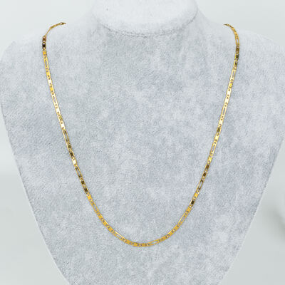 ERTÜRK - ÇELİK KOLYE ZİNCİRİ, GOLD RENK, 40 cm Zincir + 5 cm Uzatma Ayar Zinciri