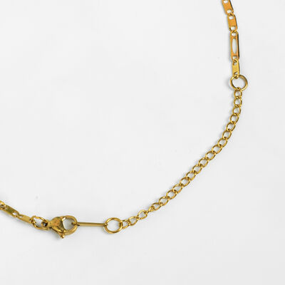 ÇELİK KOLYE ZİNCİRİ, GOLD RENK, 40 cm Zincir + 5 cm Uzatma Ayar Zinciri - 4