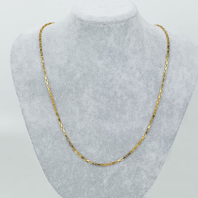 ERTÜRK - ÇELİK KOLYE ZİNCİRİ, GOLD RENK, 40 cm Zincir + 5 cm Uzatma Ayar Zinciri