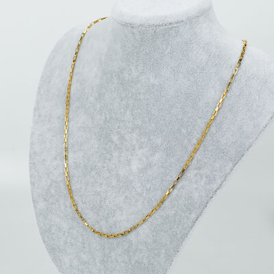 ÇELİK KOLYE ZİNCİRİ, GOLD RENK, 40 cm Zincir + 5 cm Uzatma Ayar Zinciri - 2
