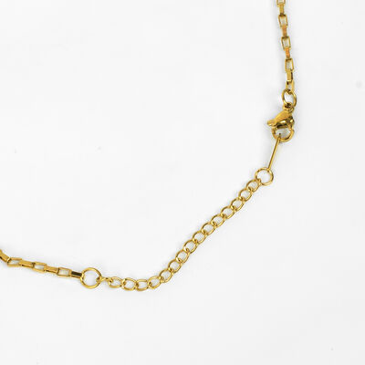 ÇELİK KOLYE ZİNCİRİ, GOLD RENK, 40 cm Zincir + 5 cm Uzatma Ayar Zinciri - 4