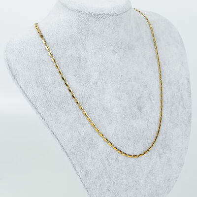 ÇELİK KOLYE ZİNCİRİ, GOLD RENK, 40 cm Zincir + 5 cm Uzatma Ayar Zinciri - 3