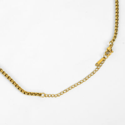ÇELİK KOLYE ZİNCİRİ, GOLD RENK, 40 cm Zincir + 5 cm Uzatma Ayar Zinciri - 4