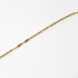 ÇELİK KOLYE ZİNCİRİ, GOLD RENK, 40 cm Zincir + 5 cm Uzatma Ayar Zinciri - Thumbnail