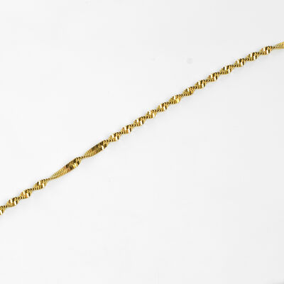 ÇELİK KOLYE ZİNCİRİ, GOLD RENK, 40 cm Zincir + 5 cm Uzatma Ayar Zinciri - 5
