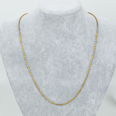 ERTÜRK - ÇELİK KOLYE ZİNCİRİ, GOLD RENK, 40 cm Zincir + 5 cm Uzatma Ayar Zinciri