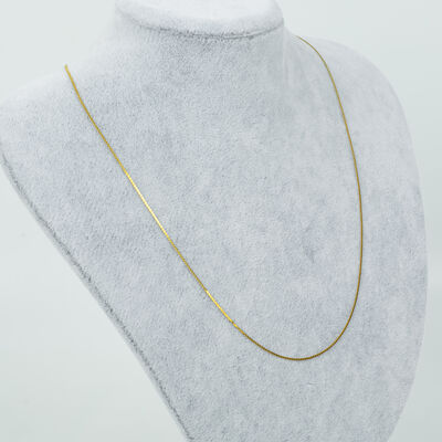 ÇELİK KOLYE ZİNCİRİ, GOLD RENK, 40 cm Zincir + 5 cm Uzatma Ayar Zinciri - 3