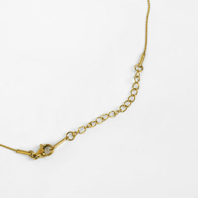 ÇELİK KOLYE ZİNCİRİ, GOLD RENK, 40 cm Zincir + 5 cm Uzatma Ayar Zinciri - 4