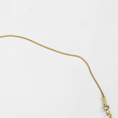 ÇELİK KOLYE ZİNCİRİ, GOLD RENK, 40 cm Zincir + 5 cm Uzatma Ayar Zinciri - 5