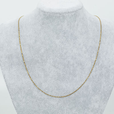 ERTÜRK - ÇELİK KOLYE ZİNCİRİ, GOLD RENK, 45 cm Zincir + Asansör Klips Ayarlı