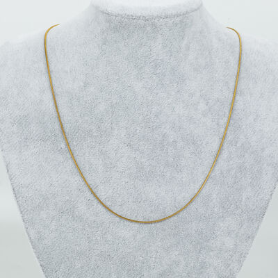 ERTÜRK - ÇELİK KOLYE ZİNCİRİ, GOLD RENK, 45 cm Zincir + Asansör Klips Ayarlı