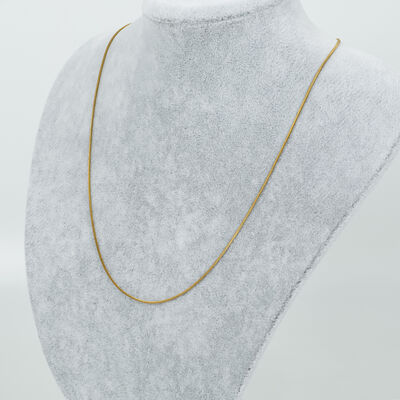 ÇELİK KOLYE ZİNCİRİ, GOLD RENK, 45 cm Zincir + Asansör Klips Ayarlı - 2