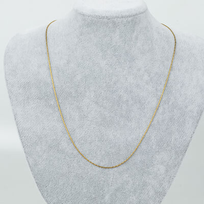 ERTÜRK - ÇELİK KOLYE ZİNCİRİ, GOLD RENK, 45 cm Zincir + Asansör Klips Ayarlı