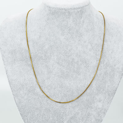 ERTÜRK - ÇELİK KOLYE ZİNCİRİ, GOLD RENK, 45 cm Zincir + Asansör Klips Ayarlı