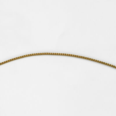 ÇELİK KOLYE ZİNCİRİ, GOLD RENK, 45 cm Zincir + Asansör Klips Ayarlı - 5