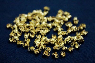 DORE ZİNCİR KLİPSİ, SARI KAPLAMA PİRİNÇ ( 1 mm - 1.2 mm - 1.5 mm - 2 mm DORE ZİNCİRLERE UYGUN ) - 2
