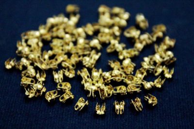 DORE ZİNCİR KLİPSİ, SARI KAPLAMA PİRİNÇ ( 1 mm - 1.2 mm - 1.5 mm - 2 mm DORE ZİNCİRLERE UYGUN ) - 3