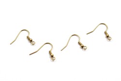 TEL ÇELİK KÜPE KANCASI, GOLD RENK, 1. KALİTE KARARMAZ - 2